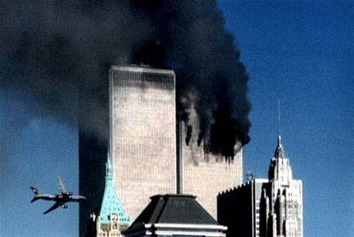 The satanic terrorists hit the South Tower
