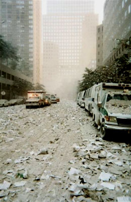 Dust and debris near Ground Zero